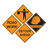 Construction Party Supplies - Sign Cutouts 4 pack