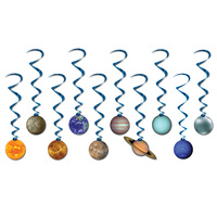 Space Party Supplies Solar System Whirls Decorations 10 Pack