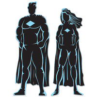 Superhero Party Supplies - Silhouettes 2 pack