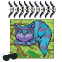 Alice in Wonderland Party Supplies - Pin The Smile On The Cheshire Cat Game