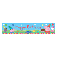 Peppa Pig Party Supplies - Happy Birthday Banner