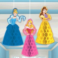 Disney Princess Dream Big Party Supplies - Honeycomb Hanging Decorations