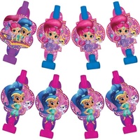 Shimmer and Shine Party Supplies -Blowouts with Medallions 8 Pack