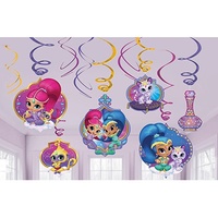 Shimmer and Shine Party Supplies Hanging Swirl Decorations
