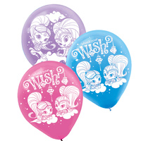 Shimmer and Shine Party Supplies - Balloons 6 pack
