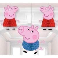 Peppa Pig Party Supplies Honeycomb Hanging Decorations