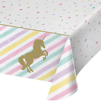 Unicorn Sparkle Party Supplies Plastic Rectangle Tablecover