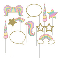 Unicorn Sparkle Party Supplies Photo Booth Props 10 pack