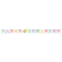 Unicorn Sparkle Party Supplies Pennant Shaped Banner