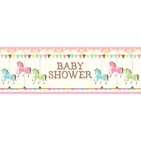 Carousel Party Supplies Giant Baby Shower Banner