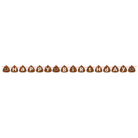 Emoji Poop Party Supplies - Happy Birthday Shaped Ribbon Banner