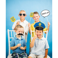 Police Party Supplies - Photo Booth Props 10 pack