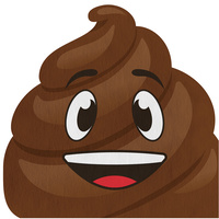 Emoji Poop Party Supplies - Shaped Lunch Napkins 16 pack