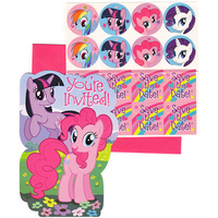 My Little Pony Party Supplies - Invitations 8 Pack