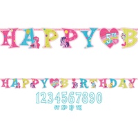 My Little Pony Party Supplies - Happy Birthday Banner Add an Age