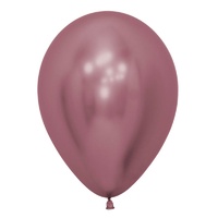 Pink Metallic Reflex Latex Balloons 12 Pack
