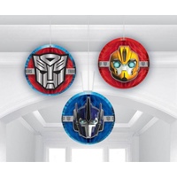 Transformers Party Supplies - Honeycomb Hanging Decorations 3 pack