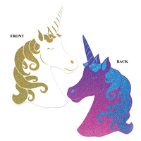 Unicorn Party Supplies - 2 Colour Double Sided Cutout 
