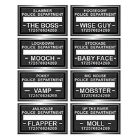 Gangster Speakeasy Party Supplies - Mug Shot Photo Booth Props Signs 8 pack