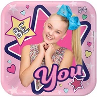 Jojo Siwa Party Supplies - Set of 8 Square Lunch Plates