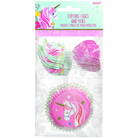 Unicorn Party Supplies Magical Unicorn Cupcake Cases & Picks Kit