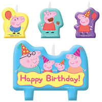Peppa Pig Party Supplies - Birthday Candle Set 4 Piece