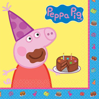 Peppa Pig Party Supplies Lunch Napkins 16 Pack