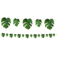 Hawaiian Luau Party Supplies Tropical Palm Leaves Streamer Banner Decoration