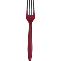 Burgundy Party Supplies Plastic Forks 24 Piece Pack
