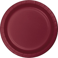 Burgundy Party Supplies Lunch Plates x 24 Pack