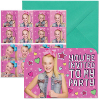 JoJo Siwa Party Supplies Set of 8 Postcard Birthday Invitations