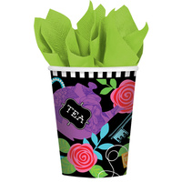 Alice In Wonderland Party Supplies - Mad Hatter Tea Party Cups x 8 pack