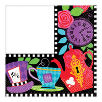 Alice In Wonderland Party Supplies - Mad Hatter Tea Party Beverage 16 pack Square
