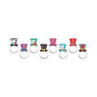 Alice In Wonderland Party Supplies - Mad Hatter Tea Party Headbands Party Hats 8 Pack