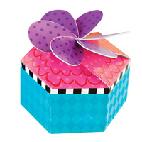 Alice In Wonderland Party Supplies - Mad Hatter Tea Party Mini Favor Treat Loot Boxes x 12 Pack