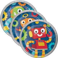 Robots Party Supplies - Party Robots Lunch Plates 8 Pack
