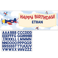Aeroplane Party Supplies - Lil' Flyer Happy Birthday Banner