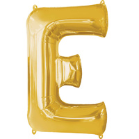 Letter E Large Gold Foil Balloon 86cm Approx