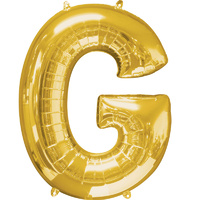 Letter G Large Gold Foil Balloon 86cm Approx