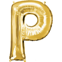 Letter P Large Gold Foil Balloon 86cm Approx