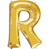 Letter R Large Gold Foil Balloon 86cm Approx
