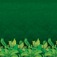 Jungle Foliage Backdrop Plastic Large Decoration