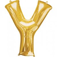 Letter Y Large Gold Foil Balloon 86cm Approx