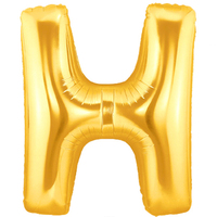 Letter H large Gold Foil Balloon 100cm