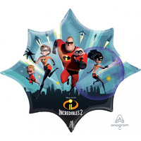 Incredibles 2 Party Supplies Flash Shape Group Foil Balloon