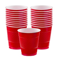 Apple Red Party Supplies - Apple Red Plastic Cups x 20 Pack