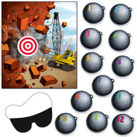 Construction Party Supplies - Pin the Wrecking Ball Crane Game