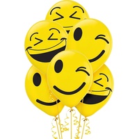 Emoji Party Supplies Lol Latex Balloons 6 Pack