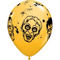 Zombie Balloon 28cm Yellow