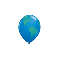 World Globe Balloons Latex 40cm Approx x1